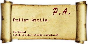 Poller Attila névjegykártya